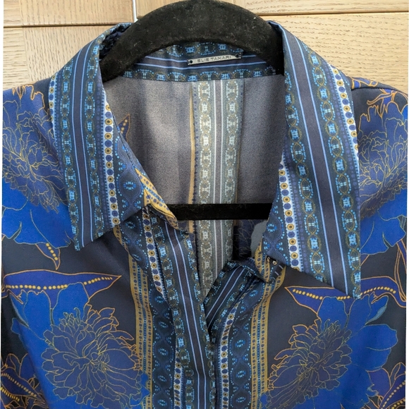 NEW Elie Tahari Scarf Print Shirt - Picture 3 of 9